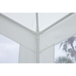 Tonnelle de jardin Pampe 2 - En acier toile polyester - 3 x 3 m - Blanc