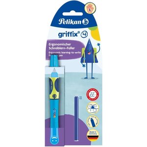 Stylo plume griffix Neon Fresh Blue  pour gauchers PELIKAN