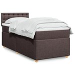 vidaXL Sommier à lattes de lit avec matelas Marron foncé 90x190 cm