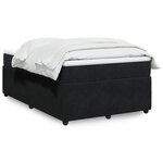 vidaXL Sommier à lattes de lit avec matelas Noir 120x200 cm Velours