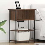 vidaXL Cabinet de chevet Chêne marron 55 x 31 x 76 cm