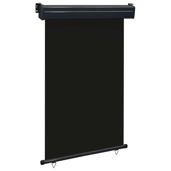 vidaXL Auvent latéral de balcon 125x250 cm noir