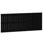 vidaXL Tête de lit murale Noir 147x3x60 cm Bois massif de pin