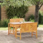 vidaXL Ensemble de salle à manger pour jardin 3 Pièces Marron