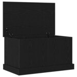 vidaXL Boîte de Rangement Chêne noir 70 x 40 x 28 cm Bois d'ingénierie