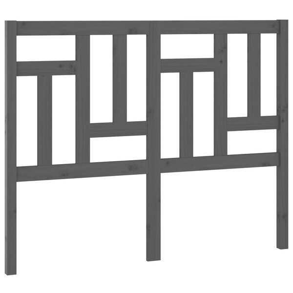 vidaXL Tête de lit Gris 125 5x4x100 cm Bois massif de pin