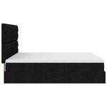 VidaXL Cadre de lit ottoman avec matelas noir 200x200cm tissu