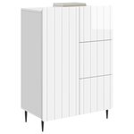 vidaXL Buffet Blanc brillant 66 x 34 5 x 91 5 cm Bois d'ingénierie