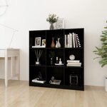 vidaXL Bibliothèque/Séparateur de pièce Noir 104x33 5x110cm Pin massif