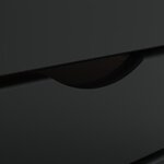 vidaXL Armoire roulante avec tiroirs MOSS noir bois de pin solide