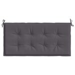 vidaXL Coussin de banc de jardin anthracite 120x50x3 cm tissu oxford