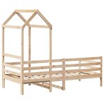 vidaXL Lit de jour avec toit sans matelas 90x200 cm bois massif