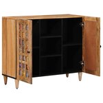 vidaXL Buffet avec porte Naturel 90 x 33 x 75 cm Bois de mangue massif