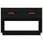 vidaXL Meuble TV Noir 90x40x60 cm Bois de pin massif