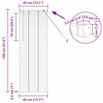 vidaXL Store de Fenêtre avec des rideaux Blanc Aluminium