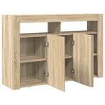 vidaXL Buffet Chêne sonoma 116 x 30 x 75 cm Bois d'ingénierie