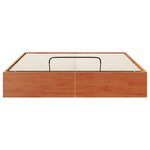 vidaXL Cadre de lit ottoman avec rangement Brun Ciré 120 x 200 cm
