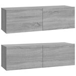 vidaXL Ensemble de meubles TV 5 Pièces Sonoma gris Bois d'ingénierie