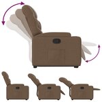 vidaXL Fauteuil inclinable Marron Tissu