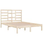 vidaXL Cadre de lit sans matelas bois massif 140x190 cm