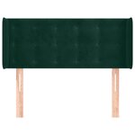 vidaXL Tête de lit avec oreilles Vert foncé 83x16x78/88 cm Velours