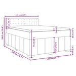 vidaXL Sommier à lattes de lit avec matelas Gris clair 140x200cm Tissu