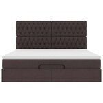VidaXL Cadre de lit ottoman avec matelas marron foncé 180x200 cm tissu