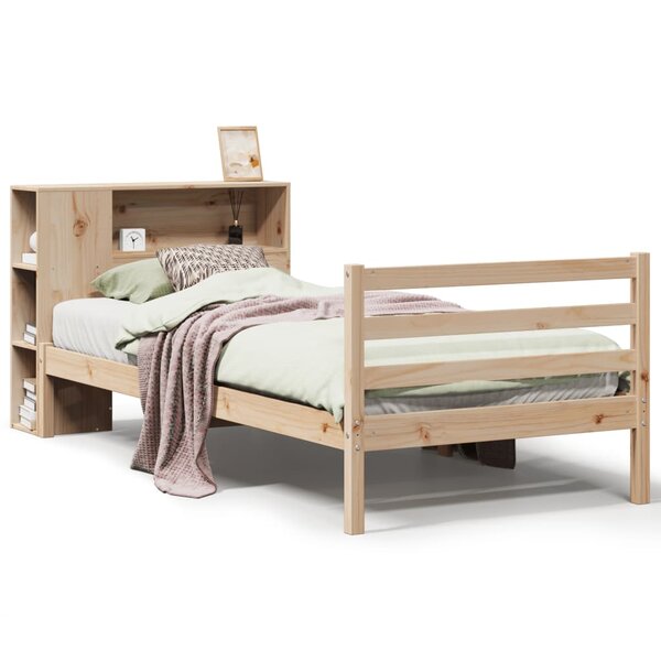 vidaXL Lit bibliothèque sans matelas 90x200 cm bois de pin massif