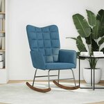 vidaXL Chaise à bascule Bleu Velours