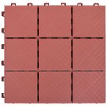 vidaXL Carreaux de terrasse 10 Pièces Rouge 30 5x30 5 cm Plastique