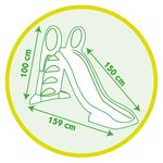 Smoby Toboggan Toboggan GM Bleu et vert citron