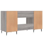 vidaXL Bureau sonoma gris 140x50x75 cm bois d'ingénierie