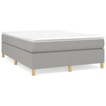 vidaXL Cadre de lit Gris clair 140x200 cm Tissu