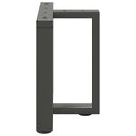 vidaXL Pieds de table basse en T  2 pièces  anthracite  50 x 25 x (42-43) cm  acier