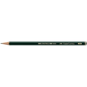 Crayon papier 9000 hexagonal mine 2mm HB x 12 FABER-CASTELL