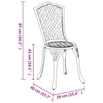 Chaises de jardin vidaXL 2 Pièces Vert en alu