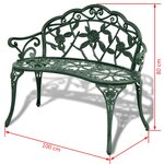 vidaXL Banc de jardin 100 cm Aluminium coulé Vert