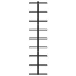 vidaXL Casiers à bouteilles muraux pour 18 bouteilles 2 Pièces Noir Fer