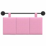 vidaXL Tête de lit suspendue Rose Tissu
