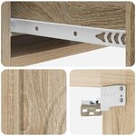 vidaXL Table d'appoint murale Chêne Sonoma 59 x 34 5 x 17 cm