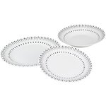 Service 18 pieces Grain de riz en porcelaine noir