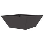 vidaXL Jardinière en acier noire 40x40x15 cm