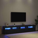 vidaXL Meubles TV 2 Pièces Chêne noir 210 x 35 x 40 cm Bois d'ingénierie
