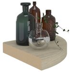 vidaXL Étagères d'angle flottantes 2 Pièces chêne 25x25x3 8 cm MDF