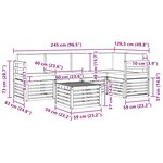 vidaXL Ensemble de canapés d'extérieur 6 Pièces Blanc et Beige