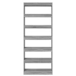vidaXL Bibliothèque Gris Sonoma 80 x 30 x 198 cm Bois d'ingénierie