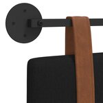 vidaXL Tête de lit suspendue Noir PU antique