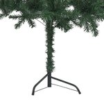 vidaXL Arbre de Noël artificiel d'angle pré-éclairé vert 120 cm PVC