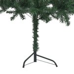 vidaXL Arbre de Noël artificiel d'angle pré-éclairé vert 120 cm PVC