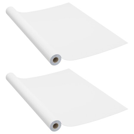 vidaXL Films autoadhésifs pour meubles 2 Pièces Blanc 500x90 cm PVC